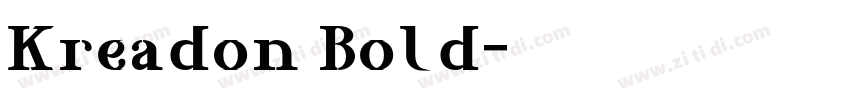 Kreadon Bold字体转换